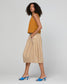 Boom Shankar Guru Cotton-Linen Blend 3/4 Skirt Mustard Stripe | Women's Skirts | Gretel Lane