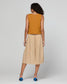 Boom Shankar Guru Cotton-Linen Blend 3/4 Skirt Mustard Stripe | Women's Skirts | Gretel Lane