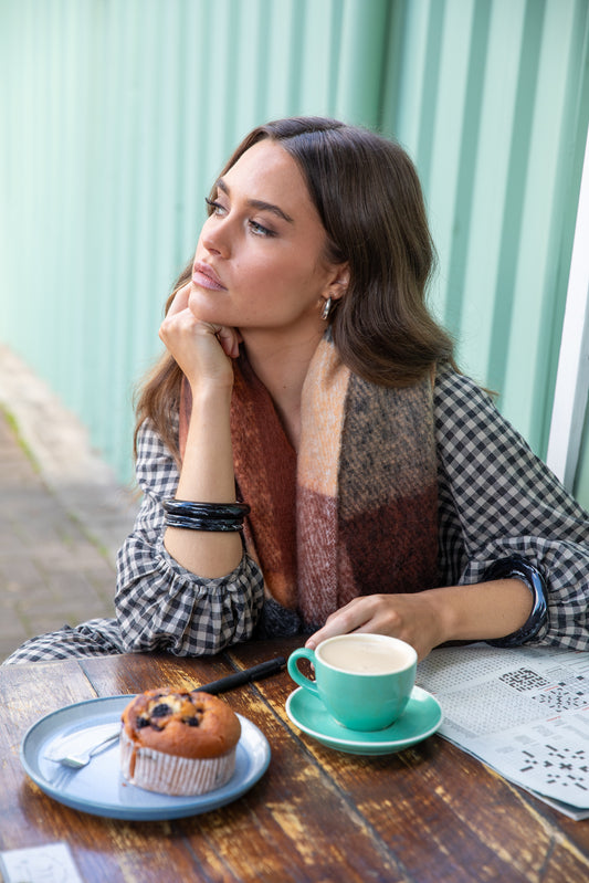 Stansbury Scarf (Orange w Black)
