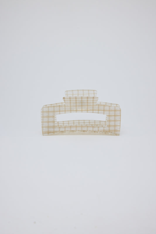 Janey Hair Claw (Beige Check)