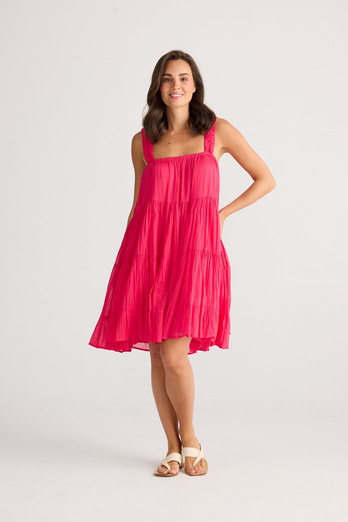 Saunter Dress (Raspberry)