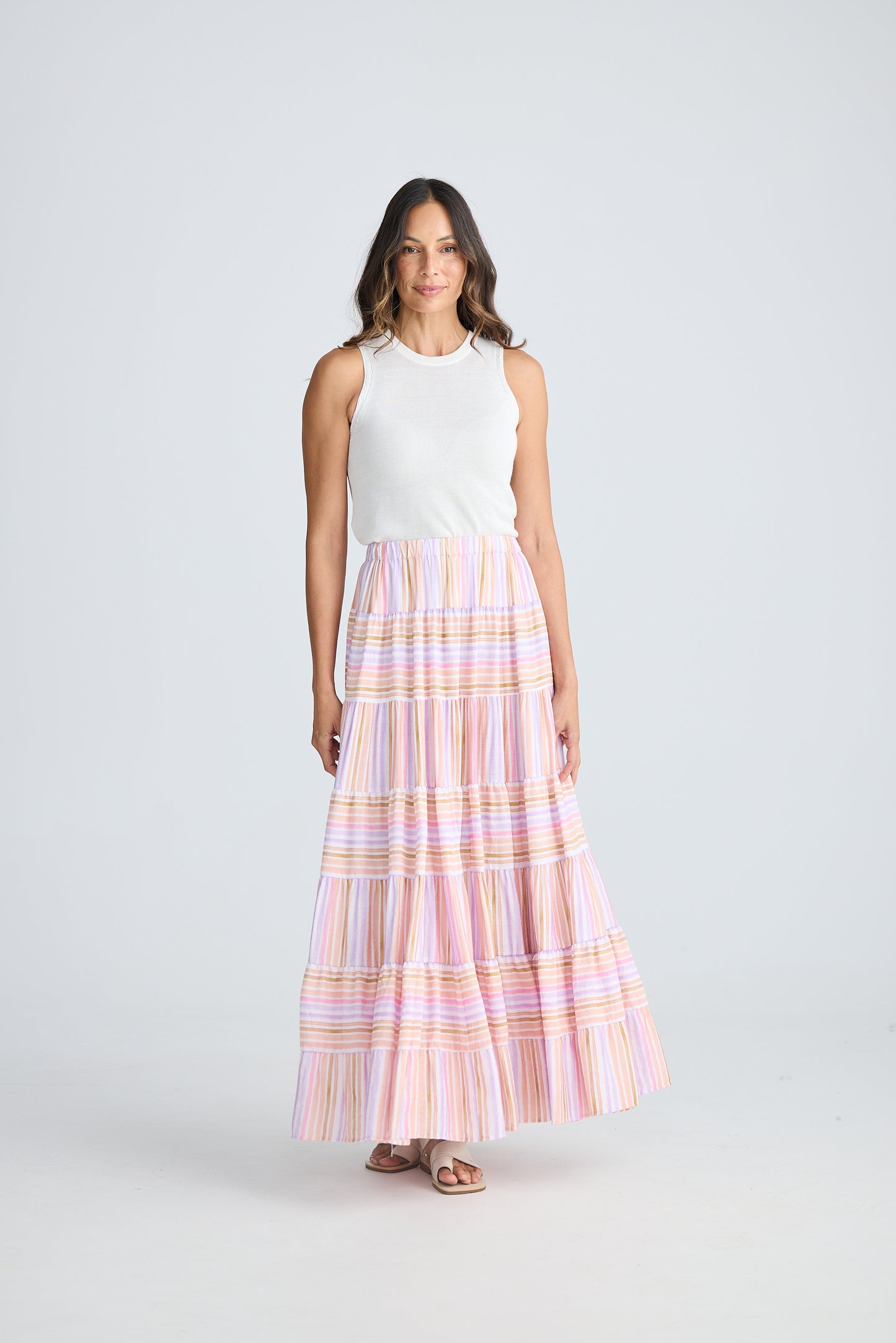 Blossom Skirt (Painterly Stripe)