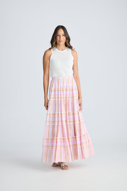Blossom Skirt (Painterly Stripe)