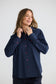 Holiday Fae Cotton Button Through Shirt in Navy | Women's Shirts | Gretel Lane