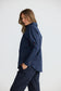 Holiday Fae Cotton Button Through Shirt in Navy | Women's Shirts | Gretel Lane