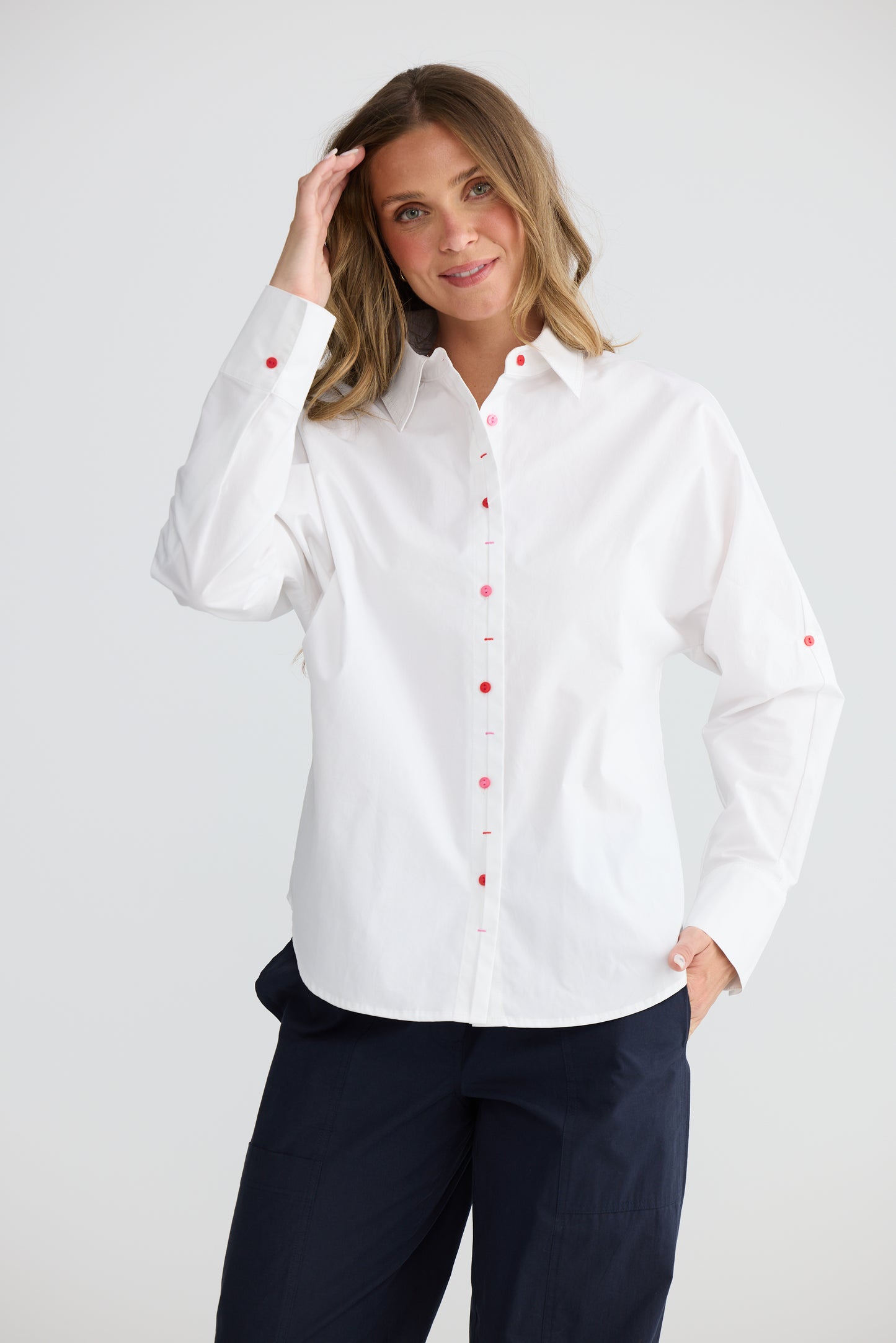Fae Cotton Button Through Shirt in White