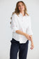 Fae Cotton Button Through Shirt in White | Gretel Lane