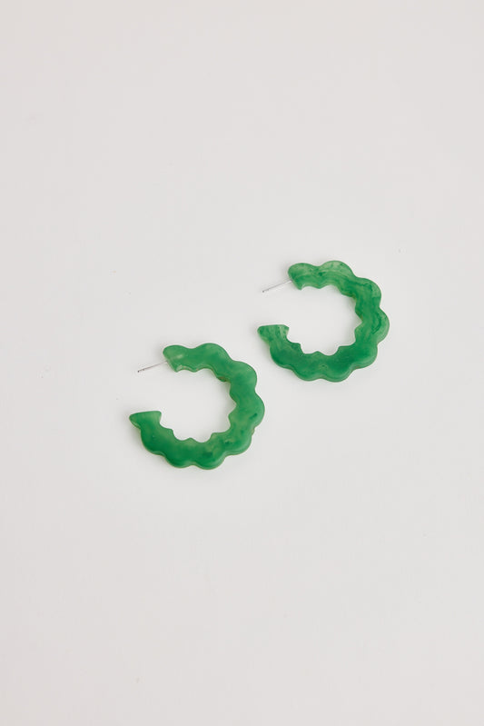 Polar Earrings (Apple Marble)
