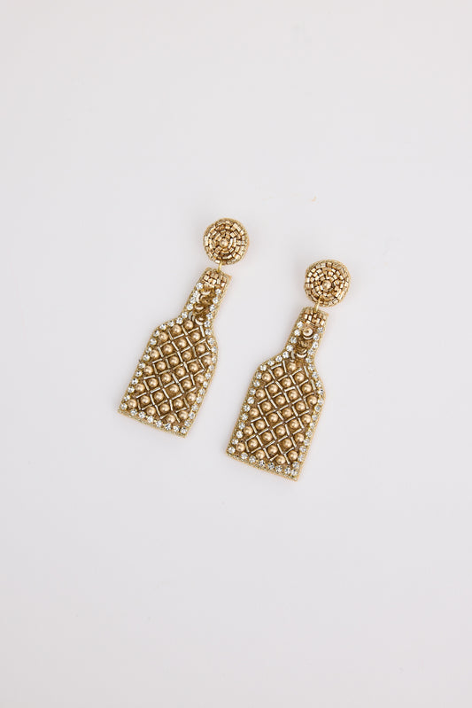 Pop Bottles Earrings (Champagne)