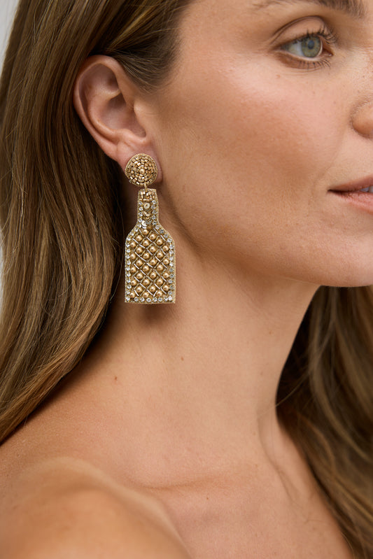 Pop Bottles Earrings (Champagne)