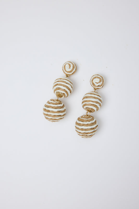 Melody Earrings (Natural Stripe)