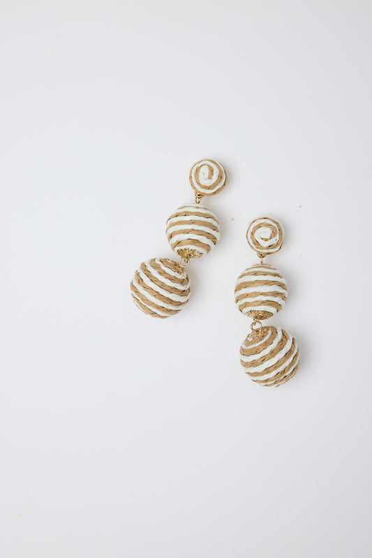 Melody Earrings (Natural Stripe)