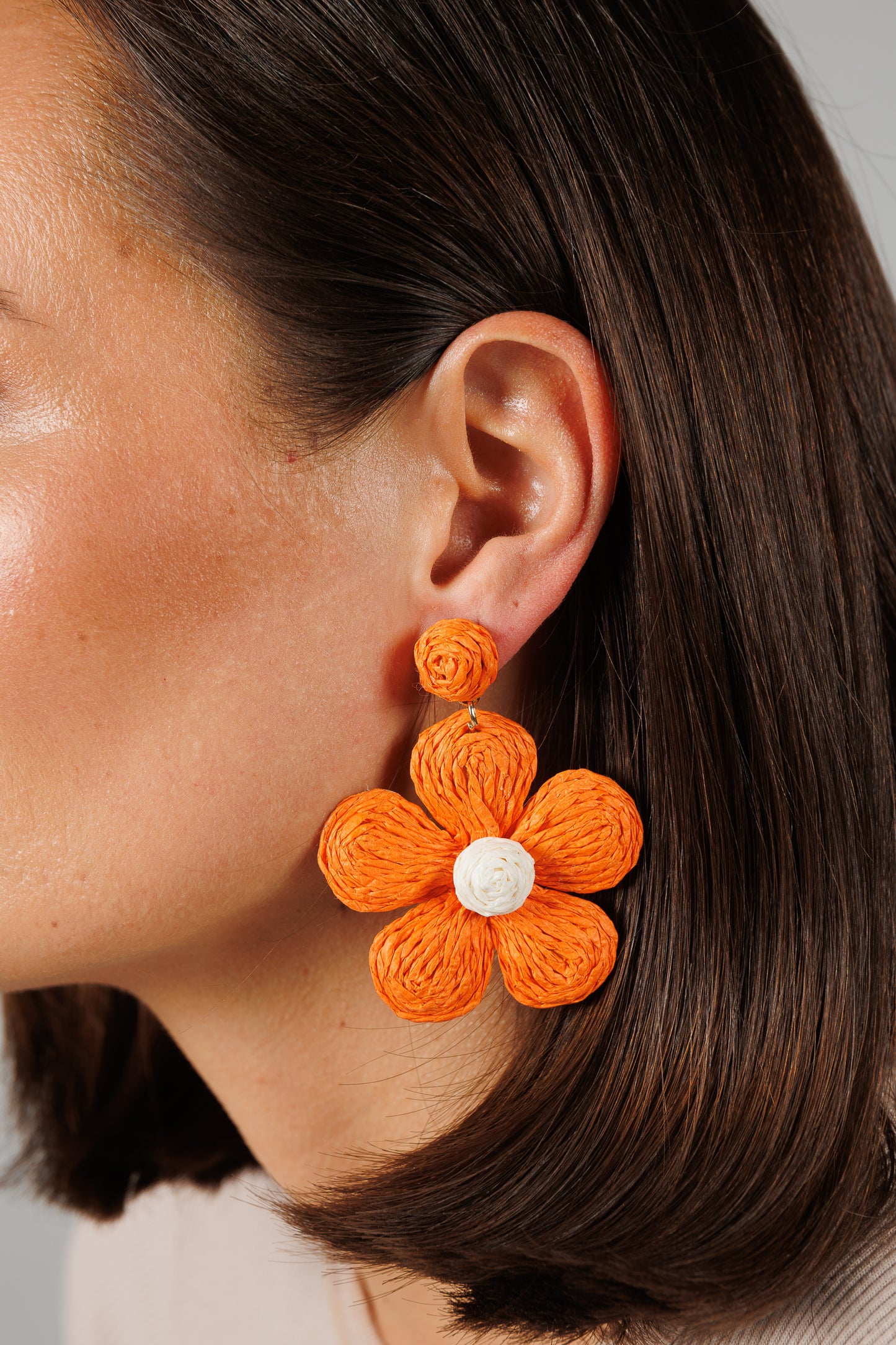 Daisy Day Earrings (Orange)