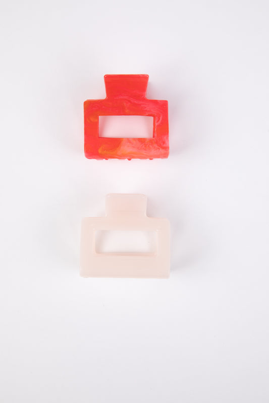 Bailey Hair Claw - Set of 2 (Candy w Creme)