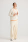Home Love Bold Hearts Knit Hoodie in Off White with Orange | Women's Clothing | Gretel Lane
