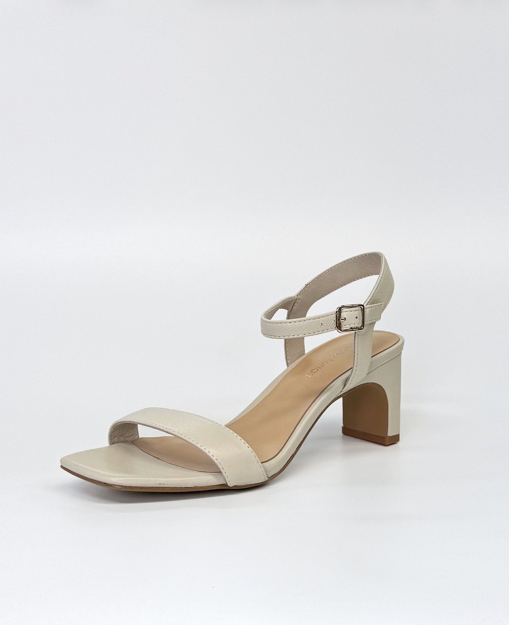 Diana Ferrari Hadeny Women's Heeled Sandal Cream Leather | Women's Footwear | Gretel Lane