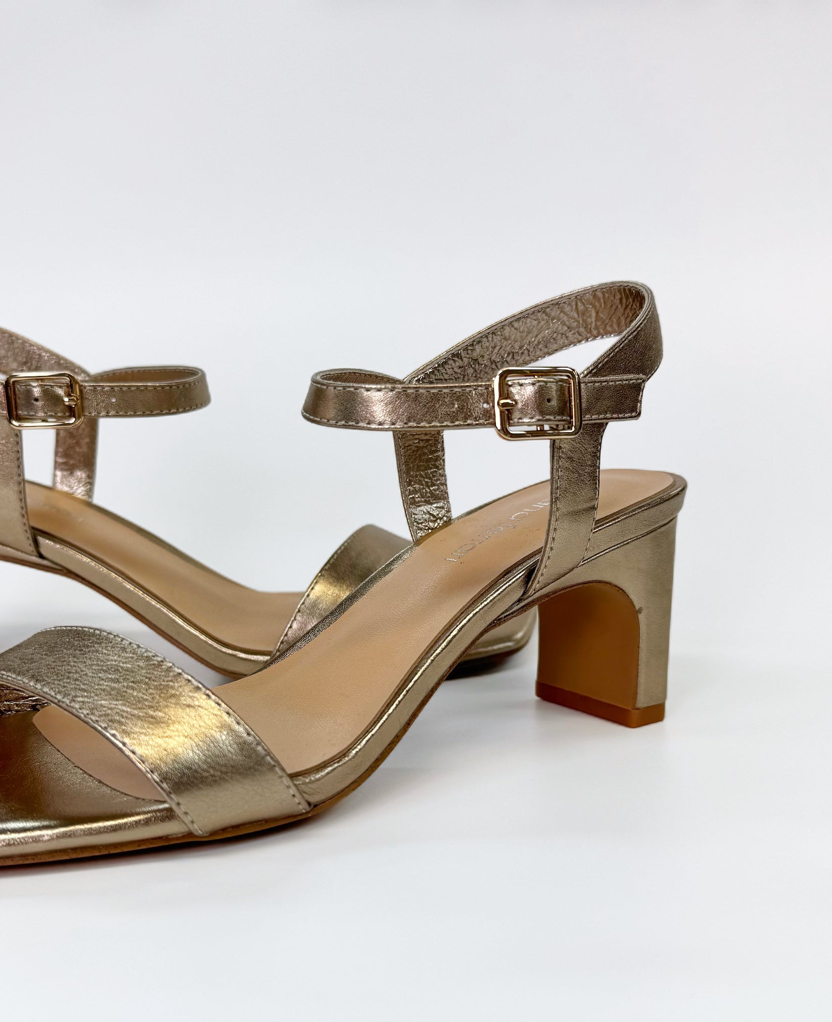 Diana Ferrari Hadeny Women's Heeled Sandal Champagne Leather | Women's Shoes | Gretel Lane