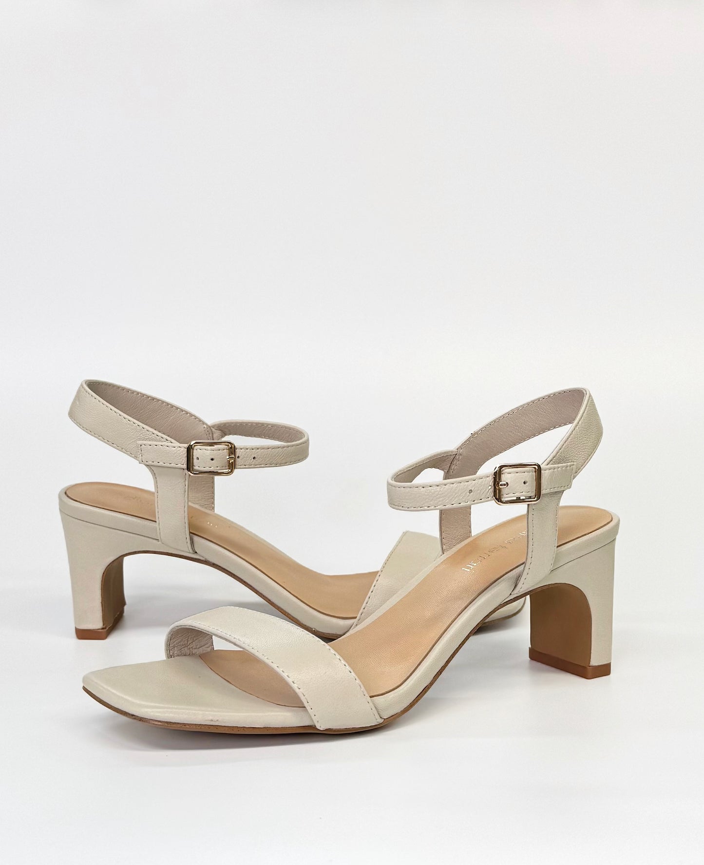 Diana Ferrari Hadeny Women's Heeled Sandal Cream Leather | Women's Footwear | Gretel Lane