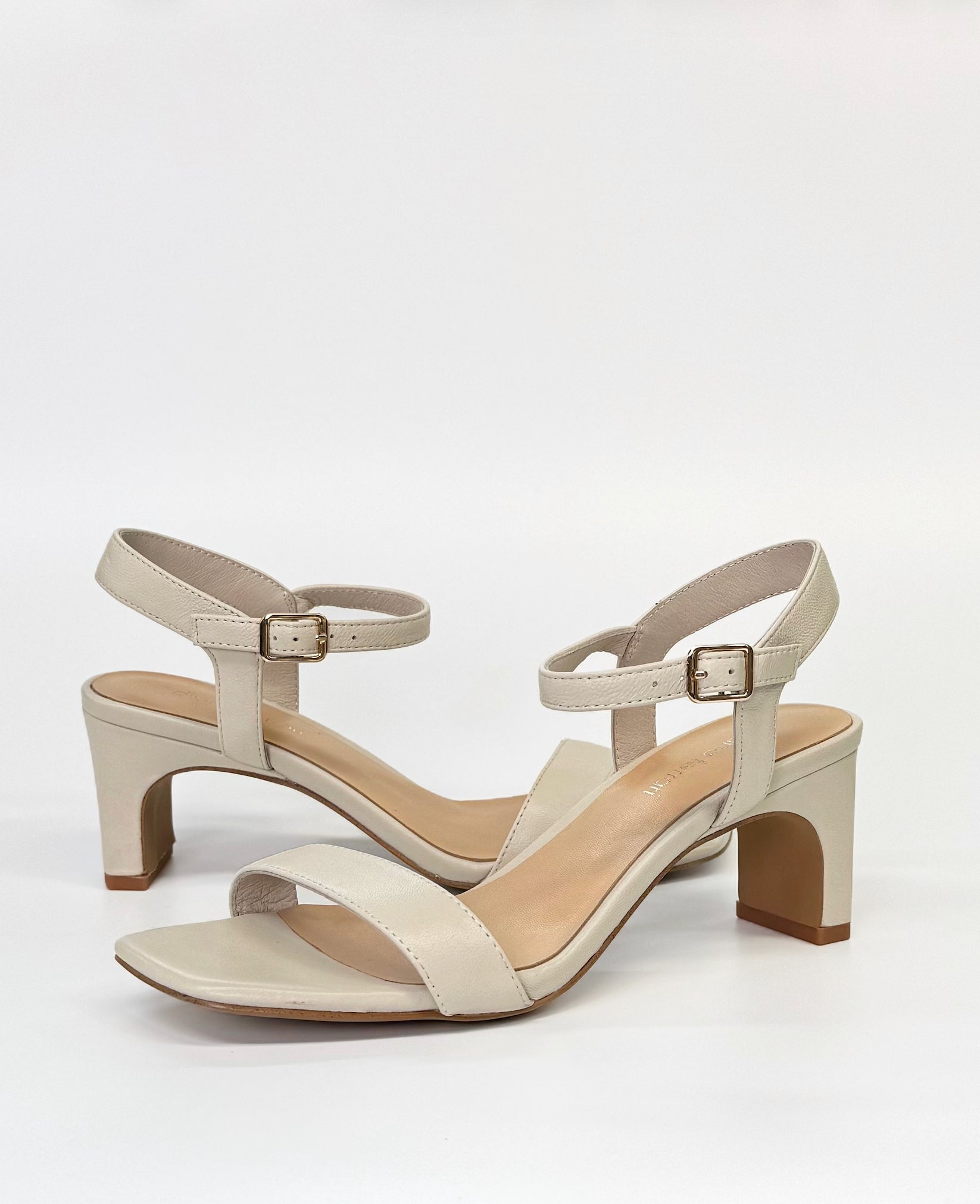 Diana Ferrari Hadeny Women's Heeled Sandal Cream Leather | Women's Footwear | Gretel Lane