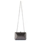 Olga Berg Hannah Gunmetal Textured Clutch Bag | Gretel Lane