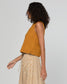 Boom Shankar Hara Cotton-Linen Blend Sleeveless Top Turmeric | Women's Tops | Gretel Lane
