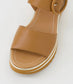 Django & Juliette Harlows Stripe Platform Leather Sandal Dark Tan | Women's Sandals | Gretel Lane