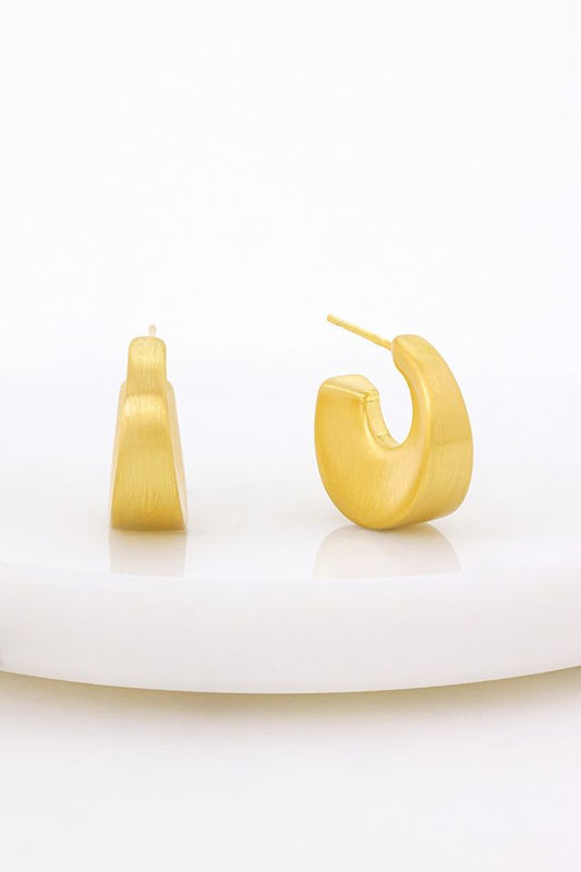 Harper Hoop (Brushed Gold)