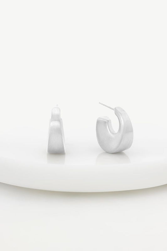 Harper Hoop (Brushed Silver)