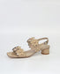 Django & Juliette Hatsyl Women's Flower Detail Sandal Nougat Patent Leather | Women's Shoes | Gretel Lane