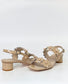 Django & Juliette Hatsyl Women's Flower Detail Sandal Nougat Patent Leather | Women's Shoes | Gretel Lane