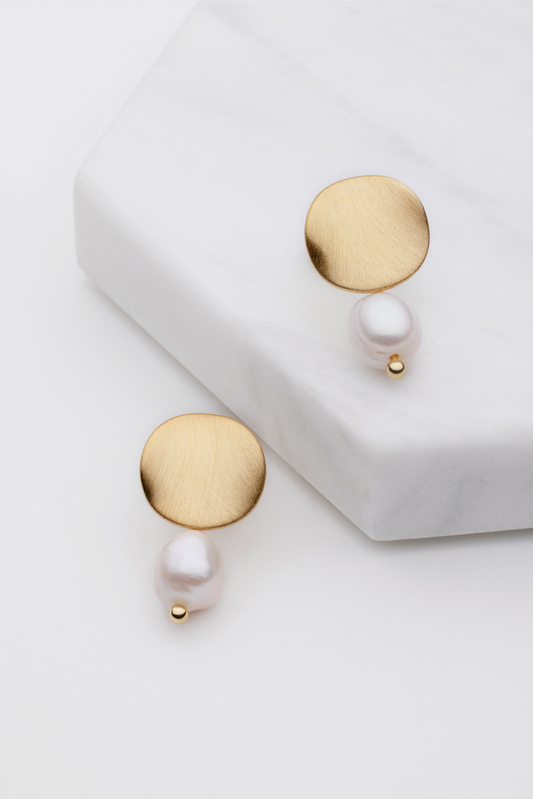 Hazel Earring (Brushed Gold)