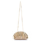 Women's Gold Pleated Vegan Leather Shell Shaped Clutch | Gretel Lane