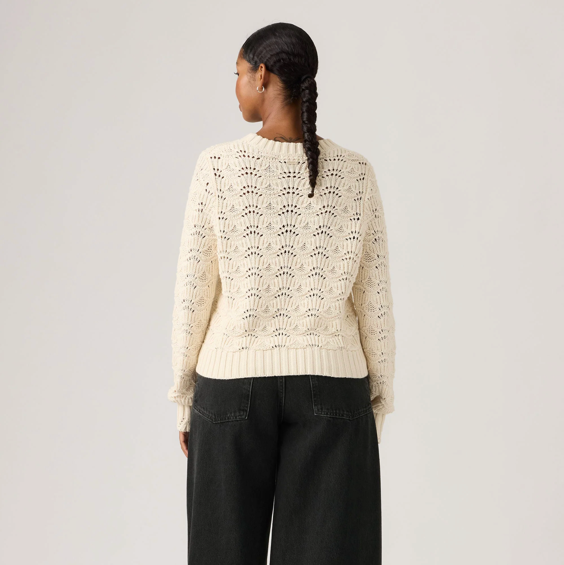 Levi's Women's Cotton Knit Sweater in Cream | Gretel Lane
