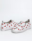 Women's white sneaker with cherry print | Gretel Lane