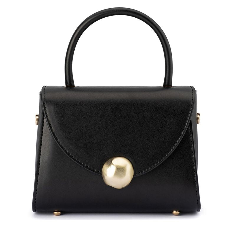 Olga Berg Top Handle Black Bag | Gretel Lane