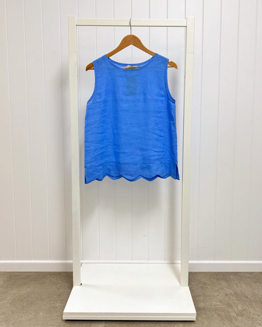 Roma Top (Meadow Blue Linen)