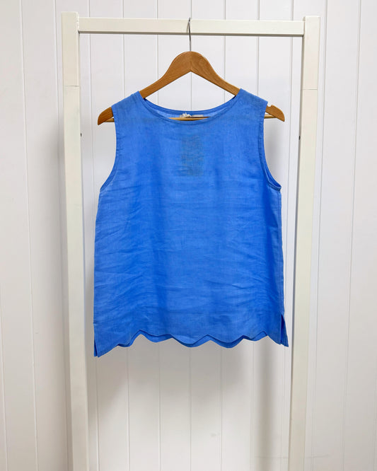 Roma Top (Meadow Blue Linen)