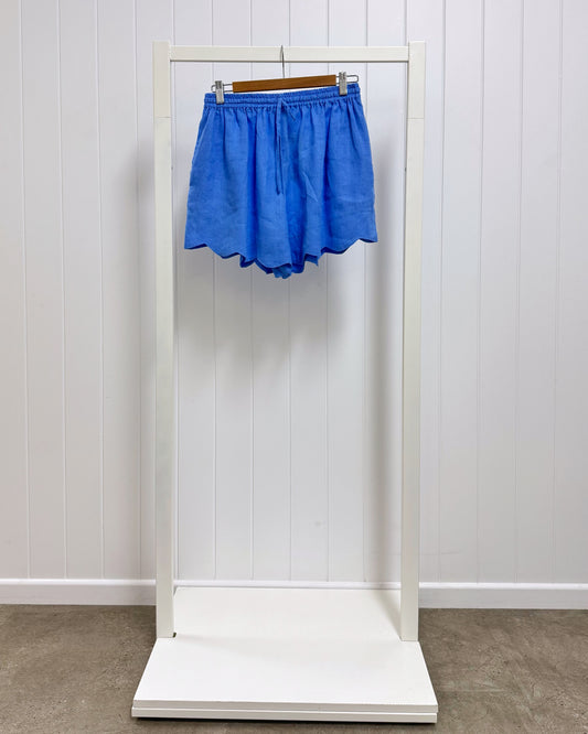 Nadia Shorts (Meadow Blue Linen)