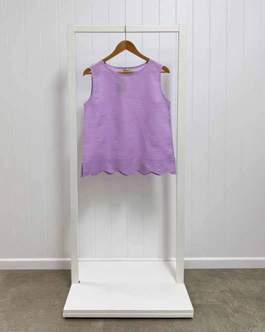 Roma Top (Lilac Linen)