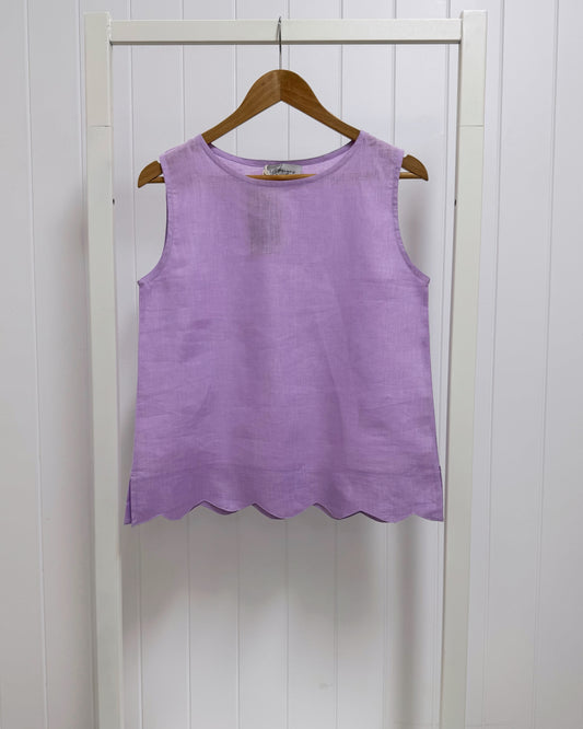 Roma Top (Lilac Linen)