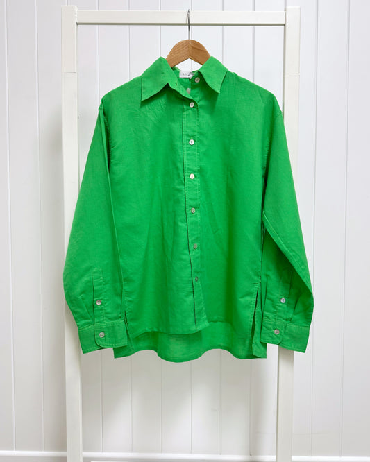 Charlie Shirt (Green Linen)