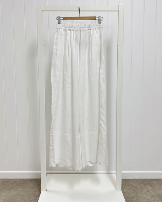 Brodie Pants (White Linen)