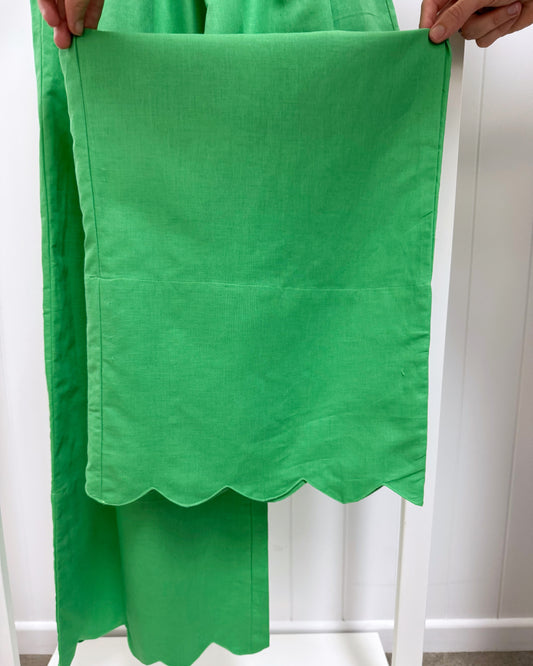 Brodie Pants (Green Linen)