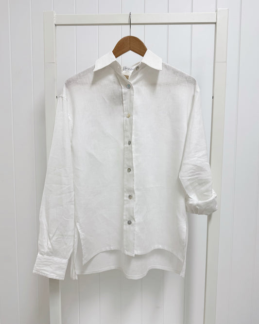 Charlie Shirt (White Linen)