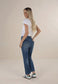 Humidity Women's Straight 7/8 Mid Blue Idol Jean | Gretel Lane