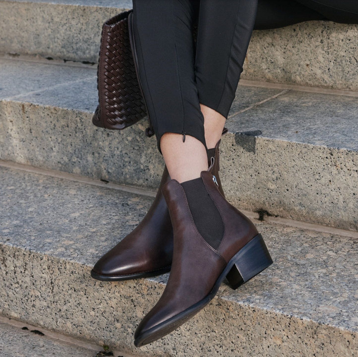 EOS Women's Ila Chelsea Ankle Boot in Chestnut Leather | Gretel Lane