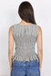 Among The Brave Impulsive Shirred Sleeveless Top Khaki Mini Gingham | Women's Clothing | Gretel Lane
