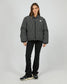 In Check Puffer Jacket in Black and White Check