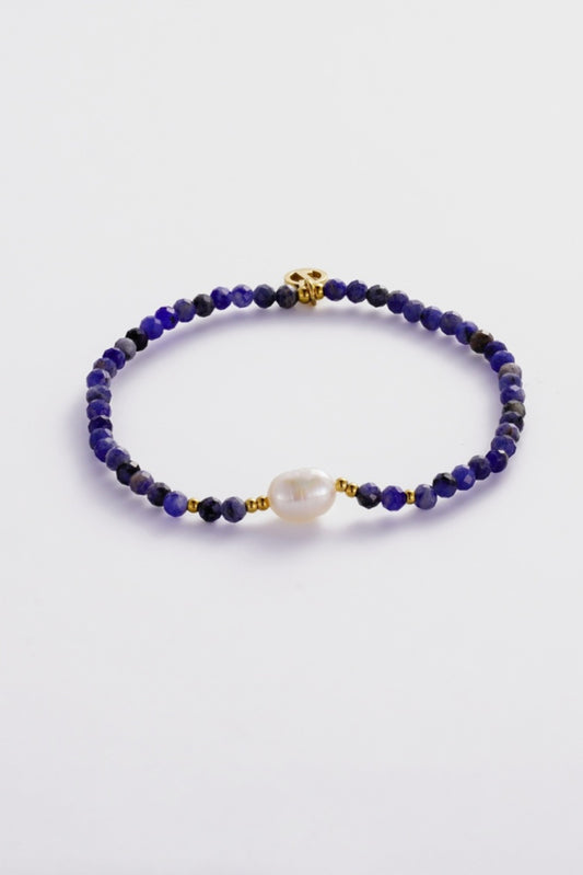 Zafino Indigo Fine Bead Stretch Bracelet Navy | Women's Jewellery | Gretel Lane