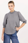 Among The Brave Influential Relaxed High Neck Top Black/White Mini Gingham | Women's Clothing | Gretel Lane